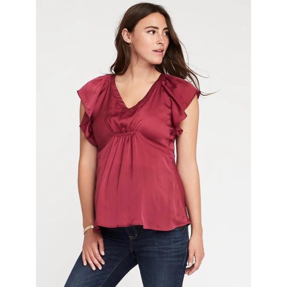 NWOT Old Navy Maternity Flutter-Sleeve Top